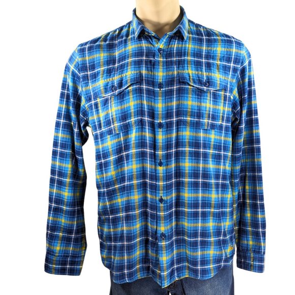 Burberry Other - Burberry Black Label Men's 3 (Large) Long Sleeve Blue Plaid Flannel Shirt